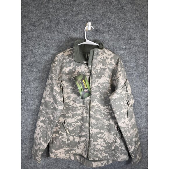 Massif Elements Softshell Jacket Mens Large ACU UCP Camo Flame Resistant Army - Picture 1 of 8